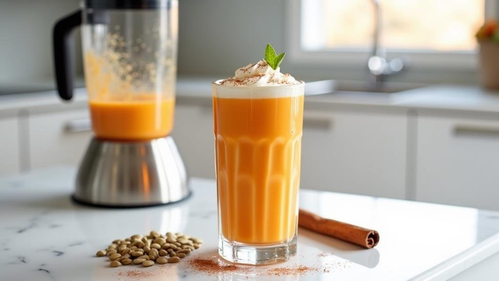 nutritious pumpkin protein smoothie