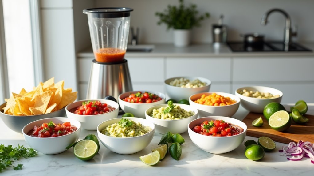 fresh salsa and dips