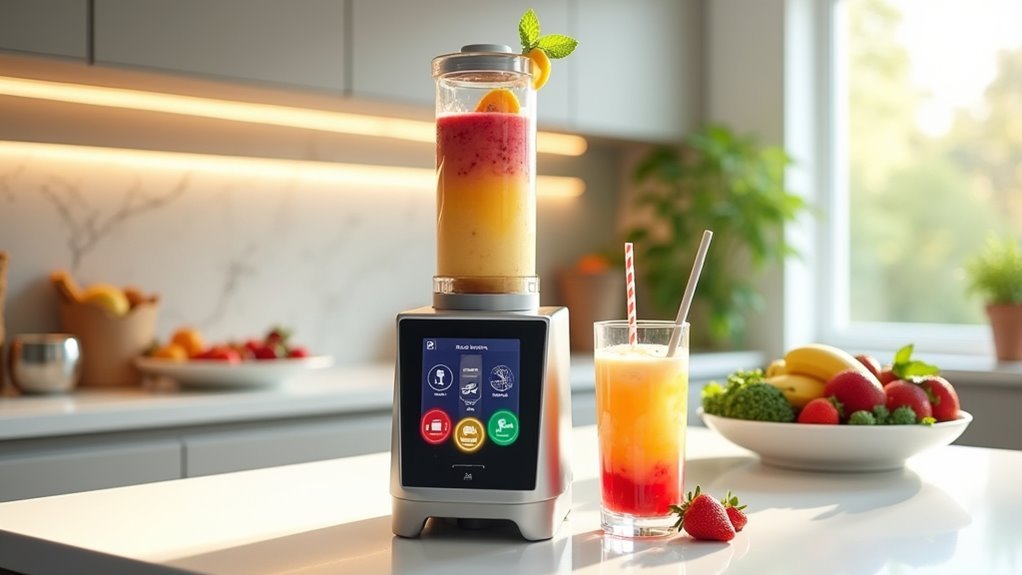 modern touchscreen smoothie controls