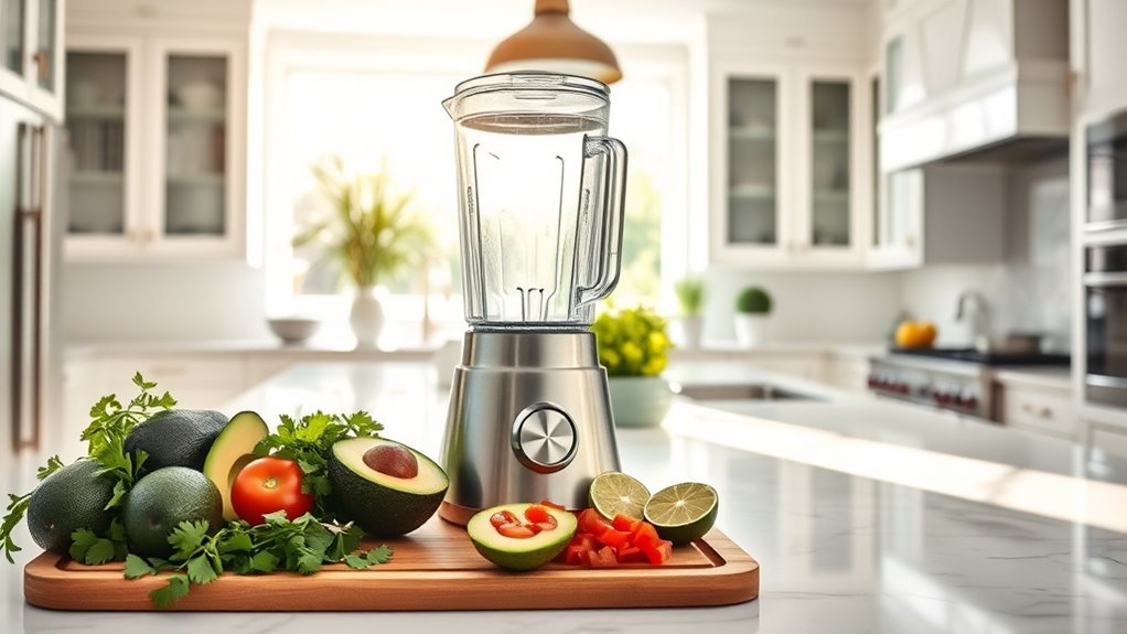 perfectly textured guacamole blending