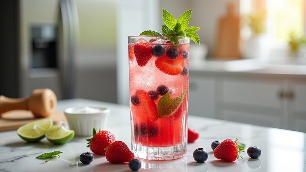 berry infused summer cocktail