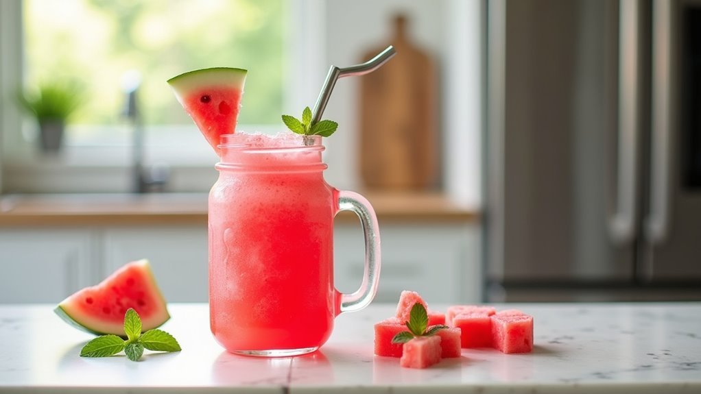 refreshing watermelon slush drink