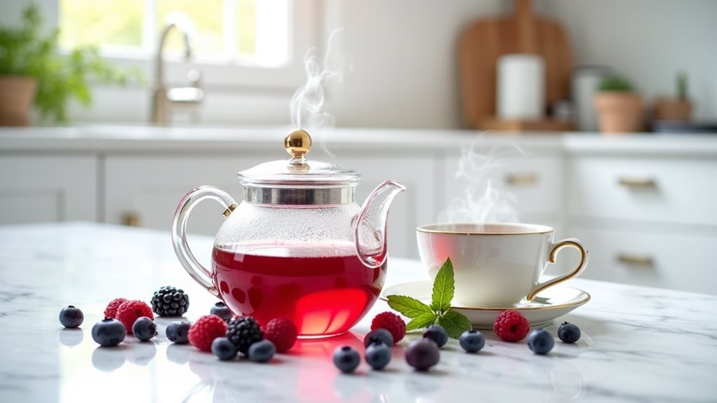 berry infused tea refreshment