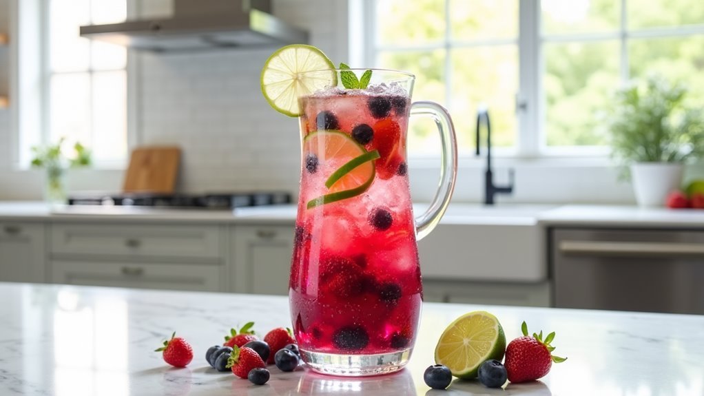 berry lime refreshing drink