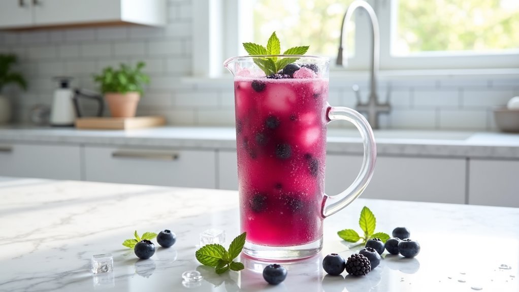 berry mint slushie delight