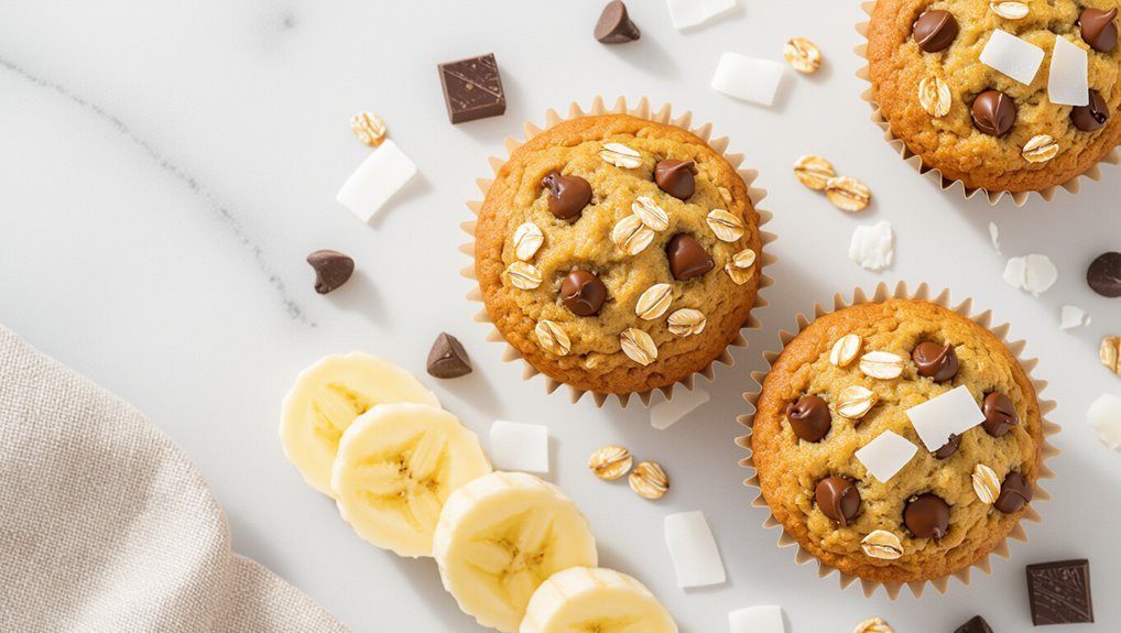 delicious banana chocolate muffins