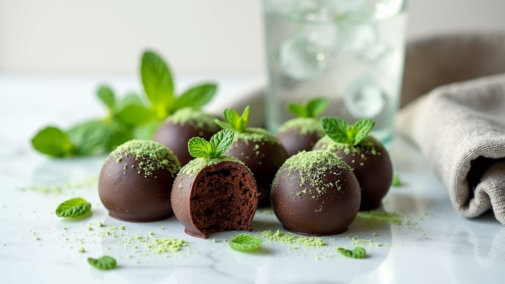 guilt free mint chocolate treats