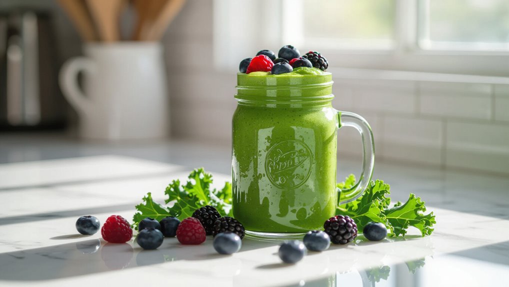 kale and berry smoothie