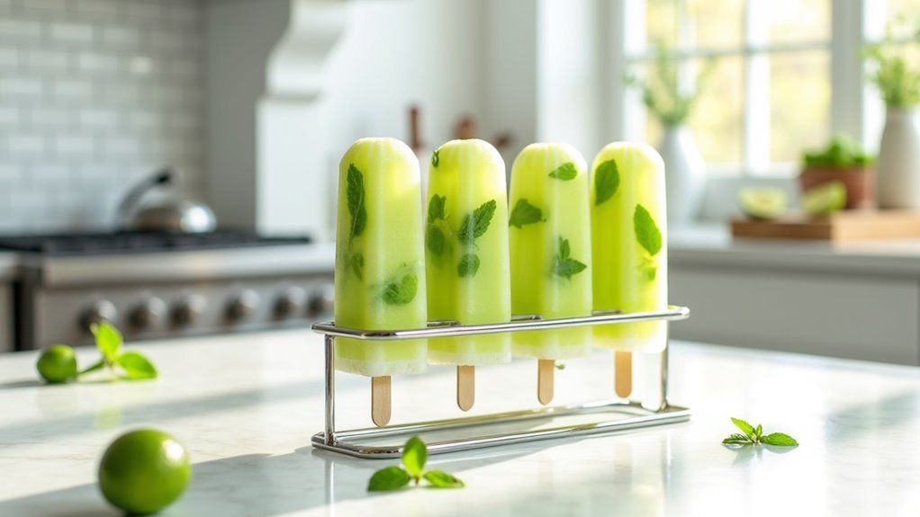 mojito flavored summer ice pops