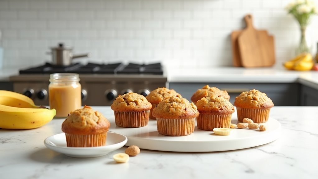 peanut butter banana muffins