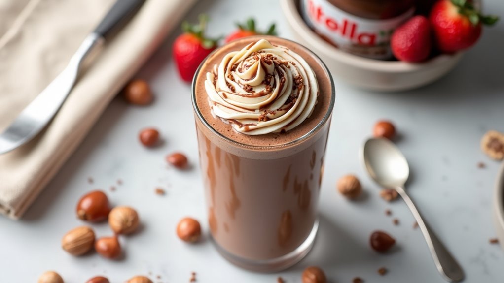 quick easy nutella milkshake