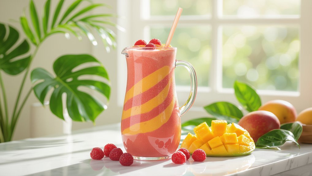 raspberry mango smoothie bliss