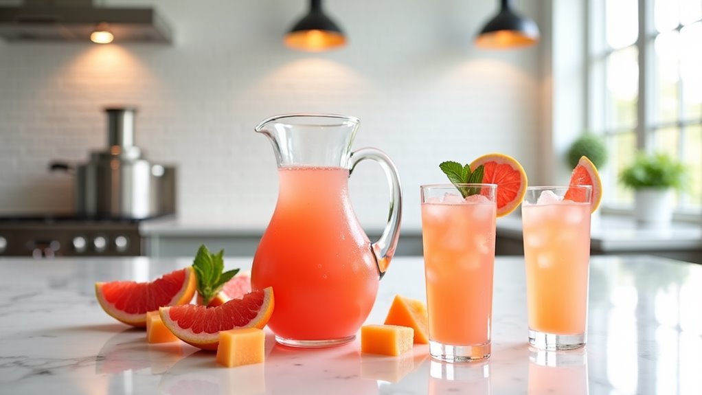 refreshing melon grapefruit beverage