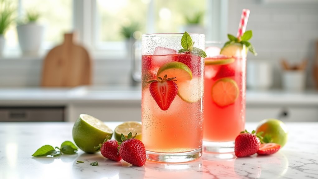 strawberry lime iced tea