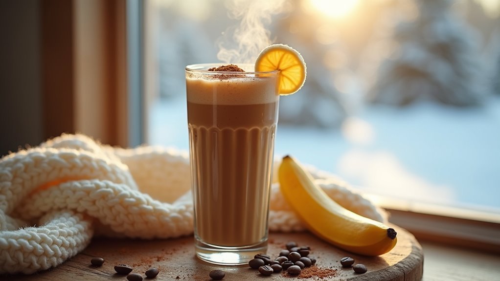 Warming banana coffee smoothie