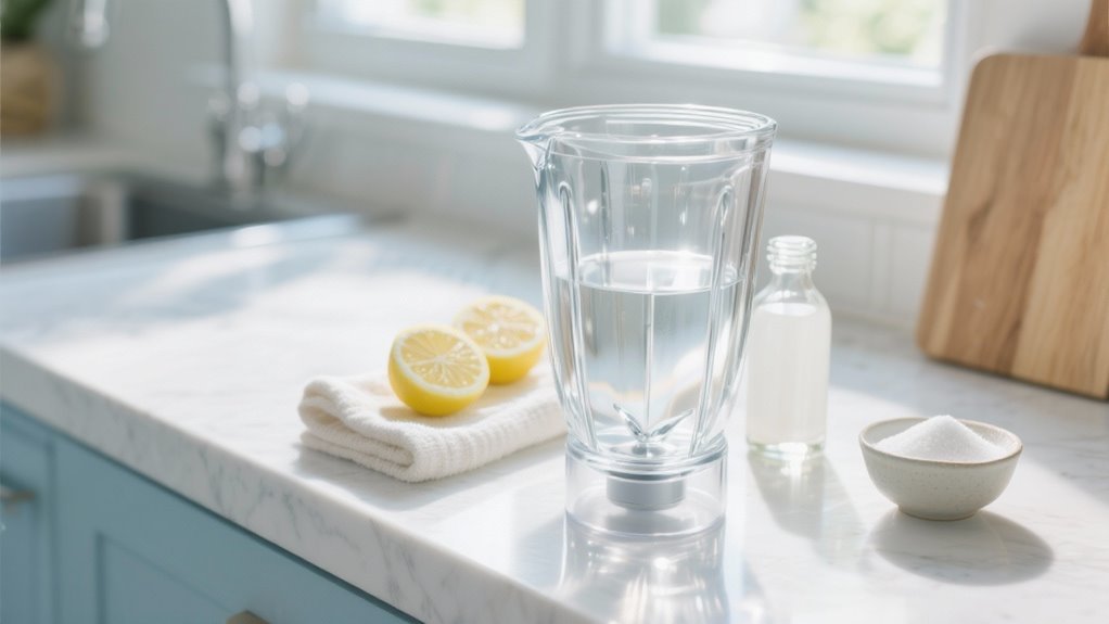 clean glass blender jars