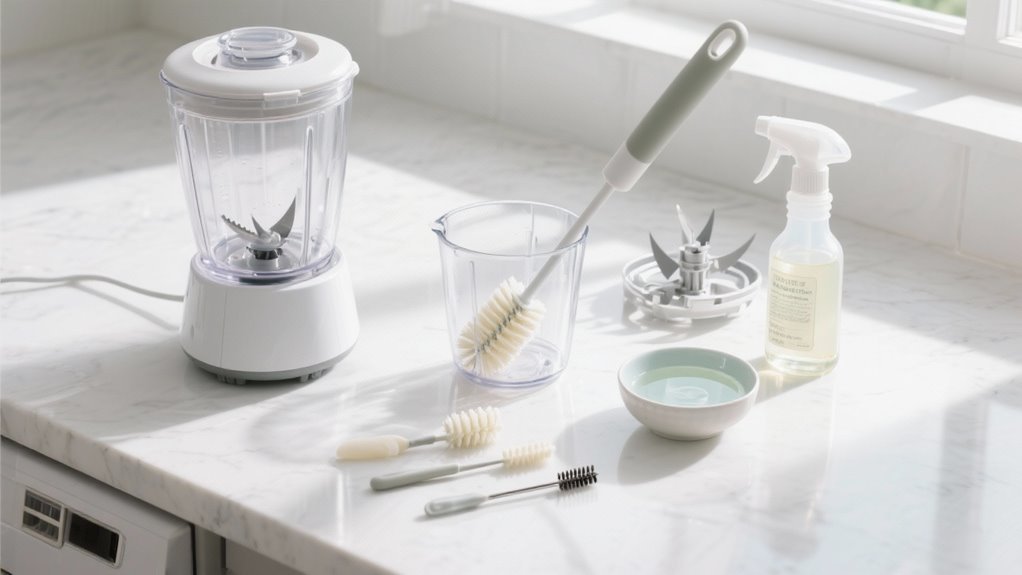 cleaning hard to reach blender parts