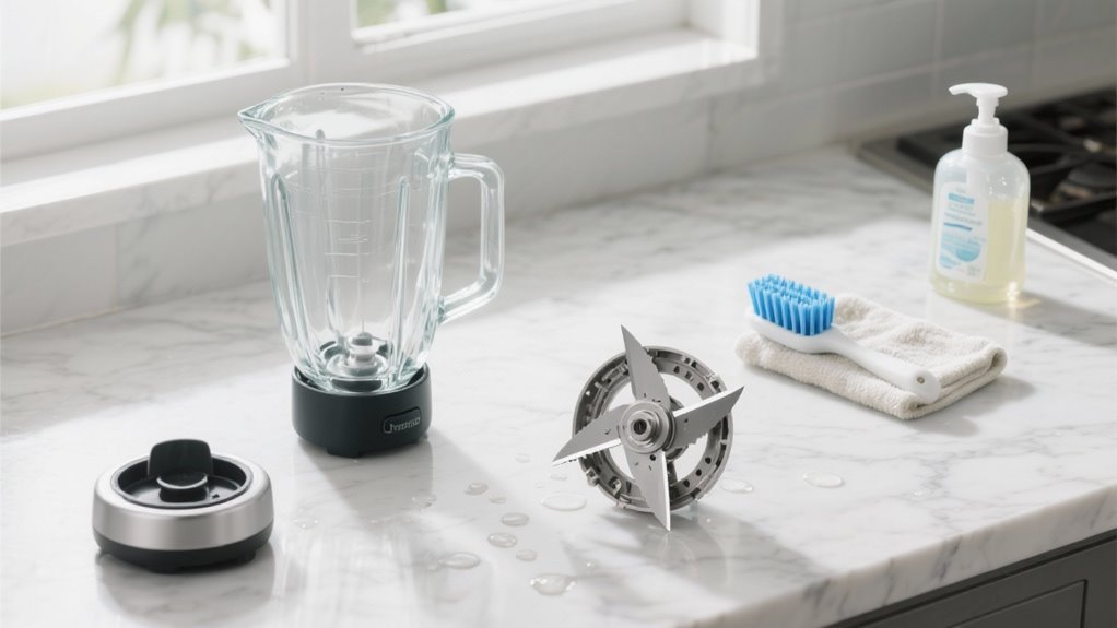 cleaning removable blender blades