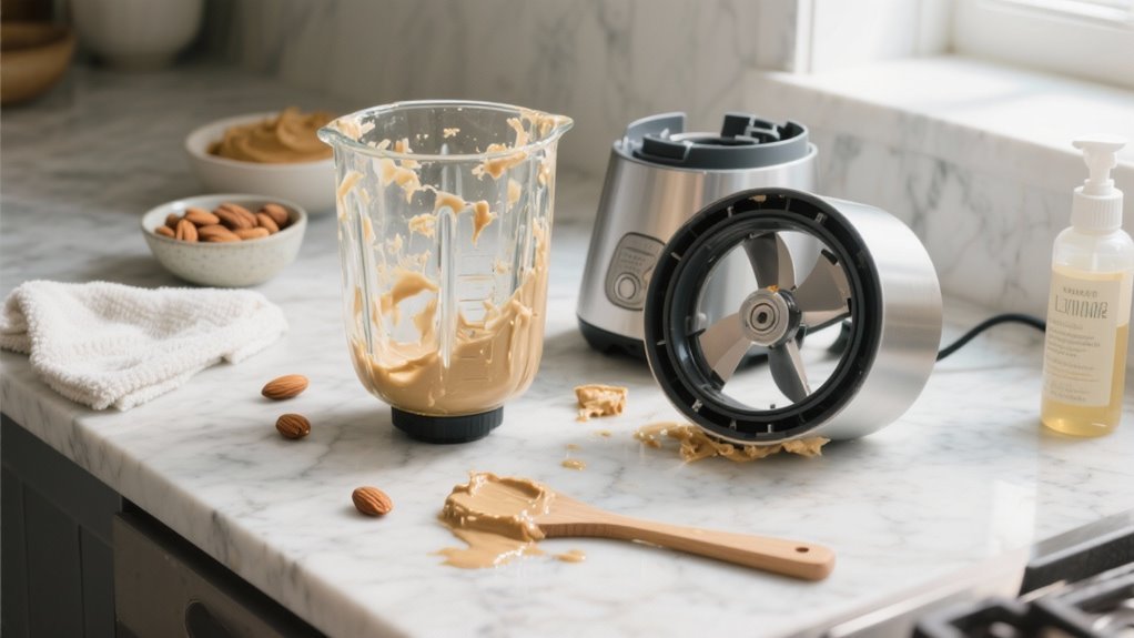 nut butter blender cleanup