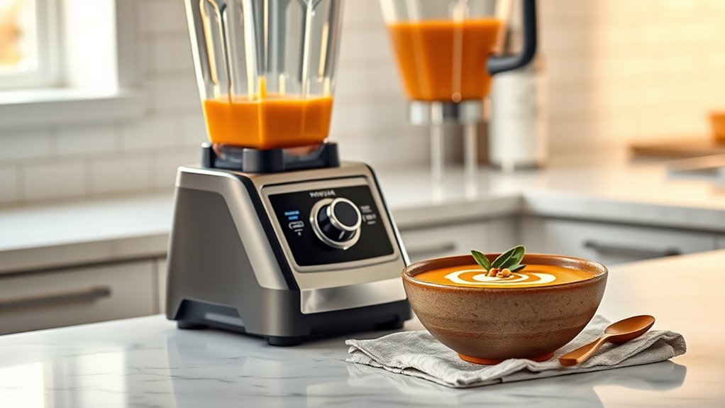 ninja blender heats and blends