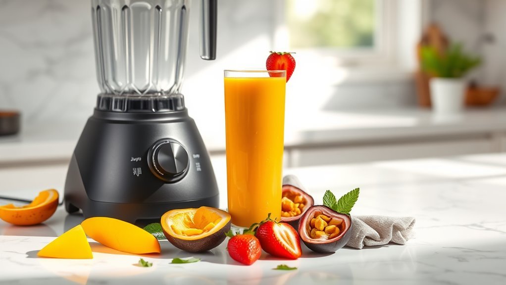 quiet compact self sterilizing blender performance