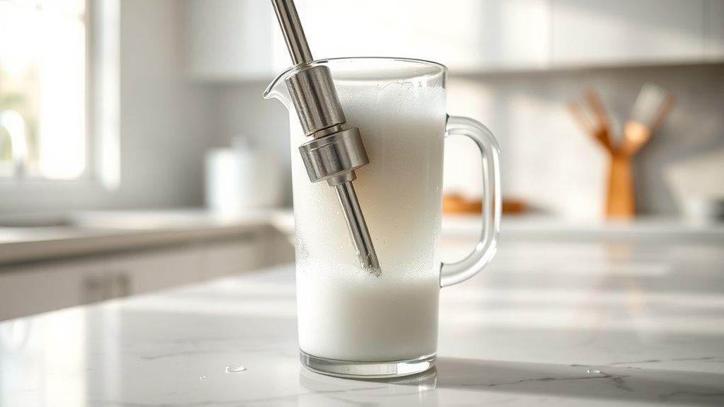 rinse blades without touching safe